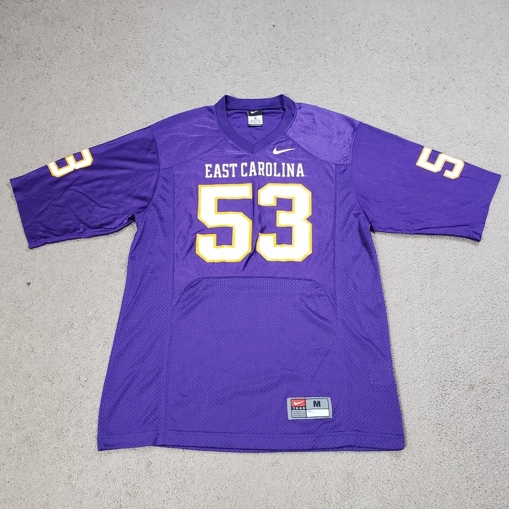 East Carolina Pirates Jersey Men M Nike Team Engineered #53 Purple NCAA Football - Picture 1 of 13